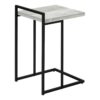 Accent Table, C - Shaped, Modern Convenient Design - Gray - Image 2