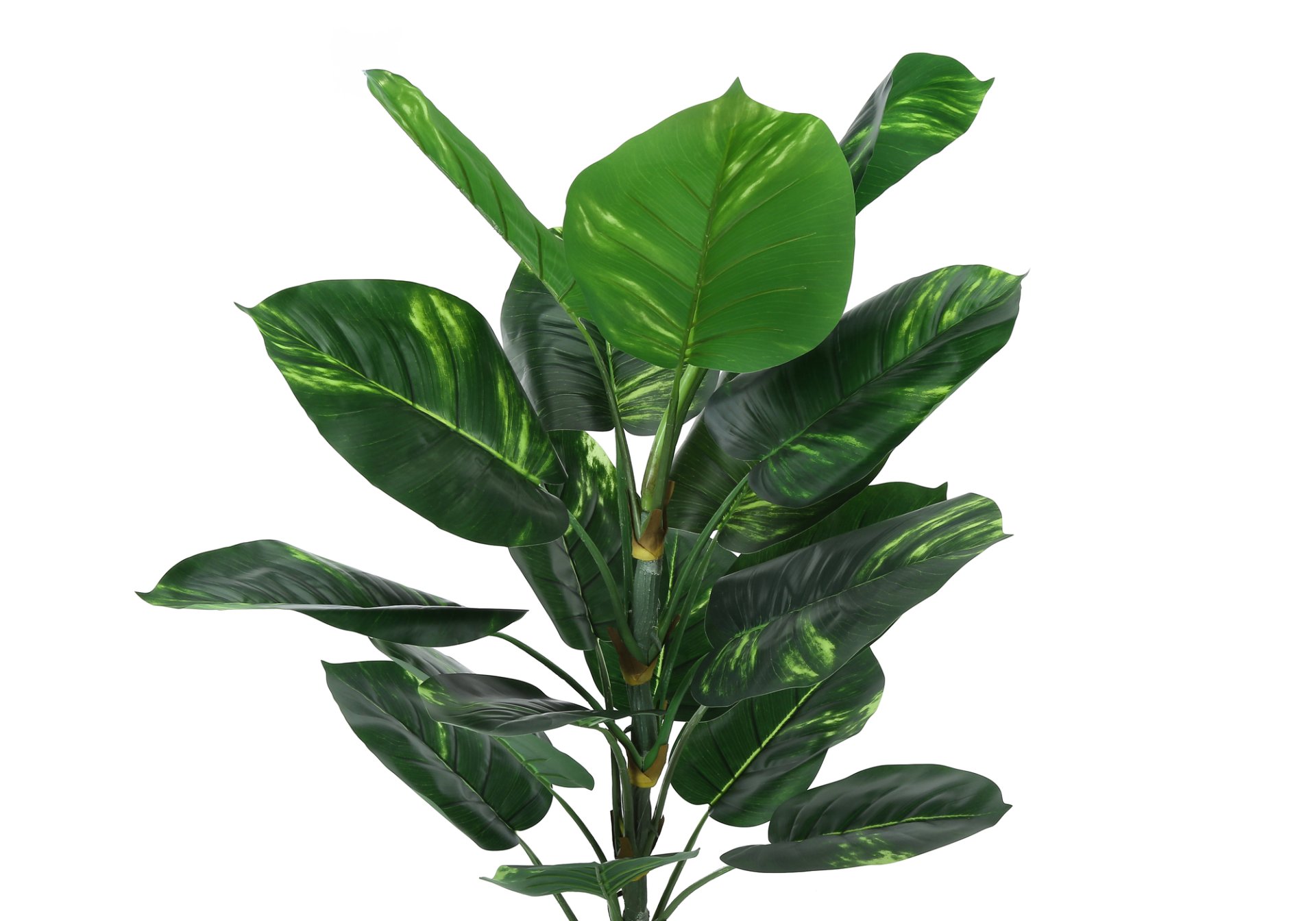 54" Tall, Artificial Plant, Dieffenbachia Tree, Indoor, Faux, Fake, Floor, Greenery, Potted, Real Touch, Decorative - Green / Black - Image 5