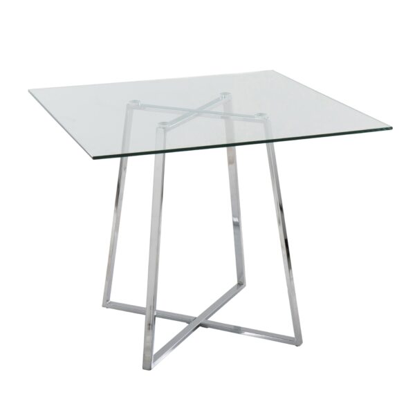 Cosmo - Contemporary Square Dining Table Legs - Clear