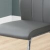 Dining Chair, Side Upholstered, Contemporary & Modern (Set of 2) - Gray - Image 2