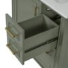 30" Bathroom Vanity With Sink And Ample Storage - Olive Green - Image 18