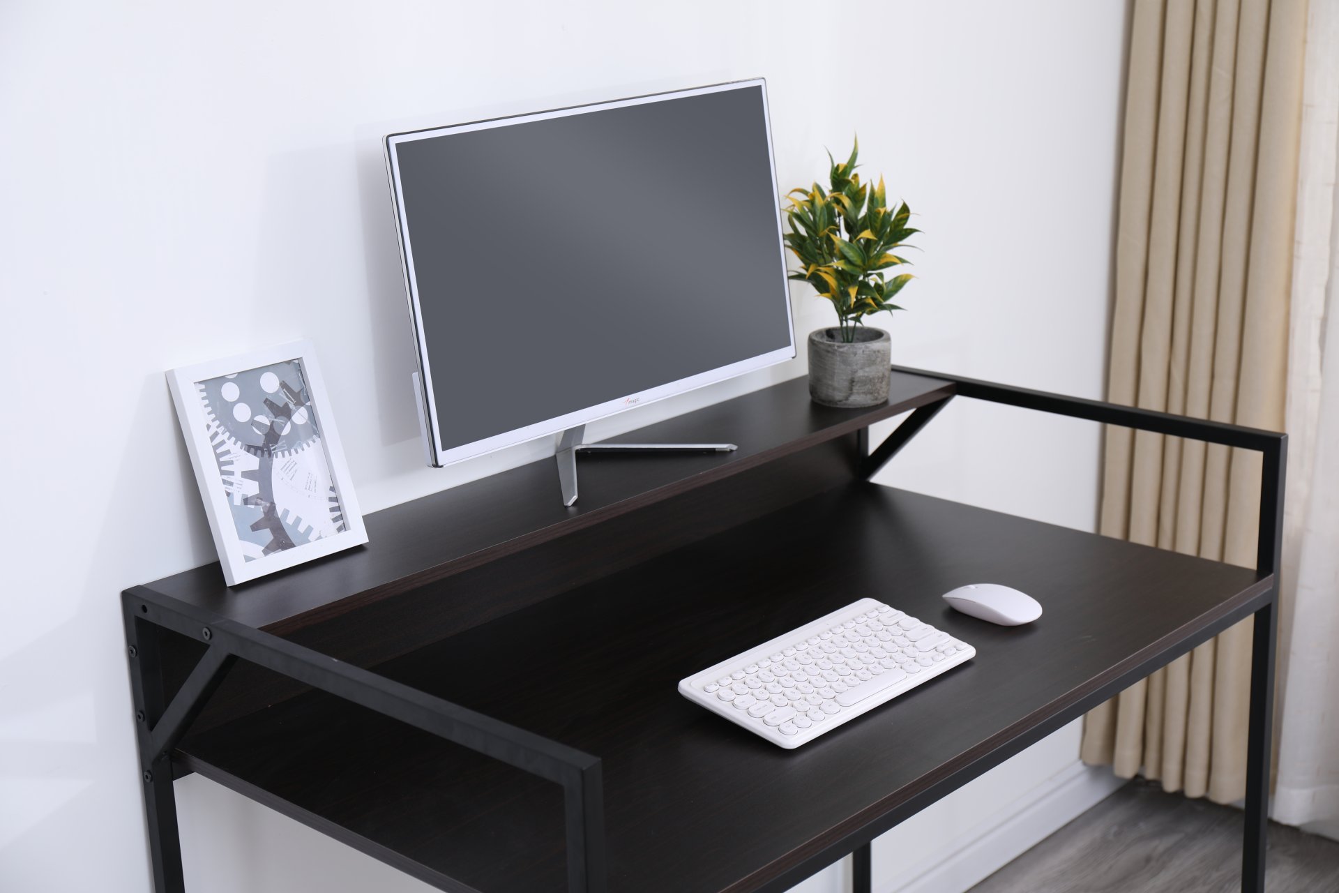 Console Table Narrow Modern Entryway Table Small Behind Couch Table Skinny Sofa Table Hallway Table For Living Room - Black - Image 3