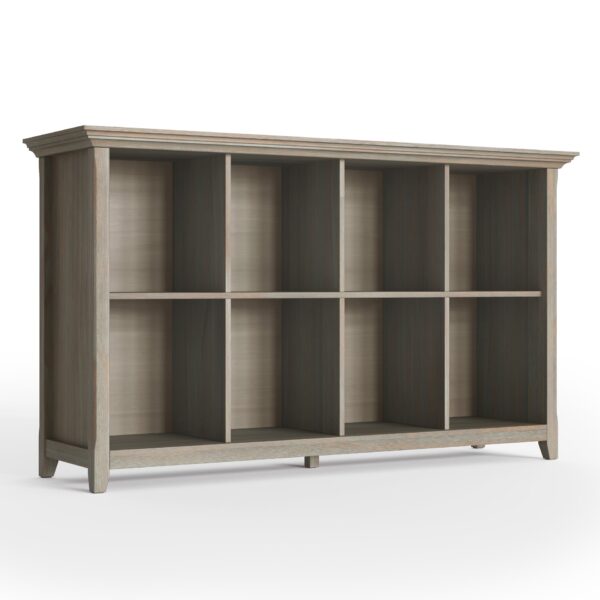 Amherst - 8 Cube Storage Sofa Table - Distressed Gray