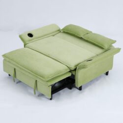 Multi Functional Sofa Bed With Adjustable Armrests And Backrests - Green