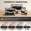 3 In 1 Pull Out Sofa Bed, King Size Sofa Bed, 3 Seater Sofa With Movable Ottoman, Tufted Design, Suitable For Living Rooms - Black - Image 11