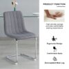 Modern Simple Light Luxury Dining Chair (Set of 4) - Dark Gray - Image 7