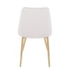 Marche - Contemporary Dining Chair (Set of 2) - White / Gold - Image 5