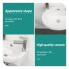 Rectangle, Wall Mount Bathroom Sink With Single Faucet Hole - White - Image 7