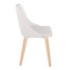 Marche - Contemporary Dining Chair (Set of 2) - White / Natural - Image 3