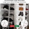 8 Tier Rotating Shoe Rack Tower, 360 Degree Spinning Shoe Organizer And Storage Carousel For Closet Or Entryway - White - Image 5