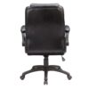 Modern Adjustable Office Chair Leather Upholstered Swivel Chair With Butterfly Mechanism Headrest - Gray - Image 6