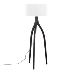 Wishbone - Contemporary Floor Lamp - Black / White