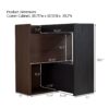 Modern Extendable & Rotating Cabinet With Drawer And Flip Doors For Versatile Storage - Black / Dark Walnut - Image 5