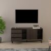 Parker - TV Stand With Sliding Doors And Drawers - Dark Brown - Image 4