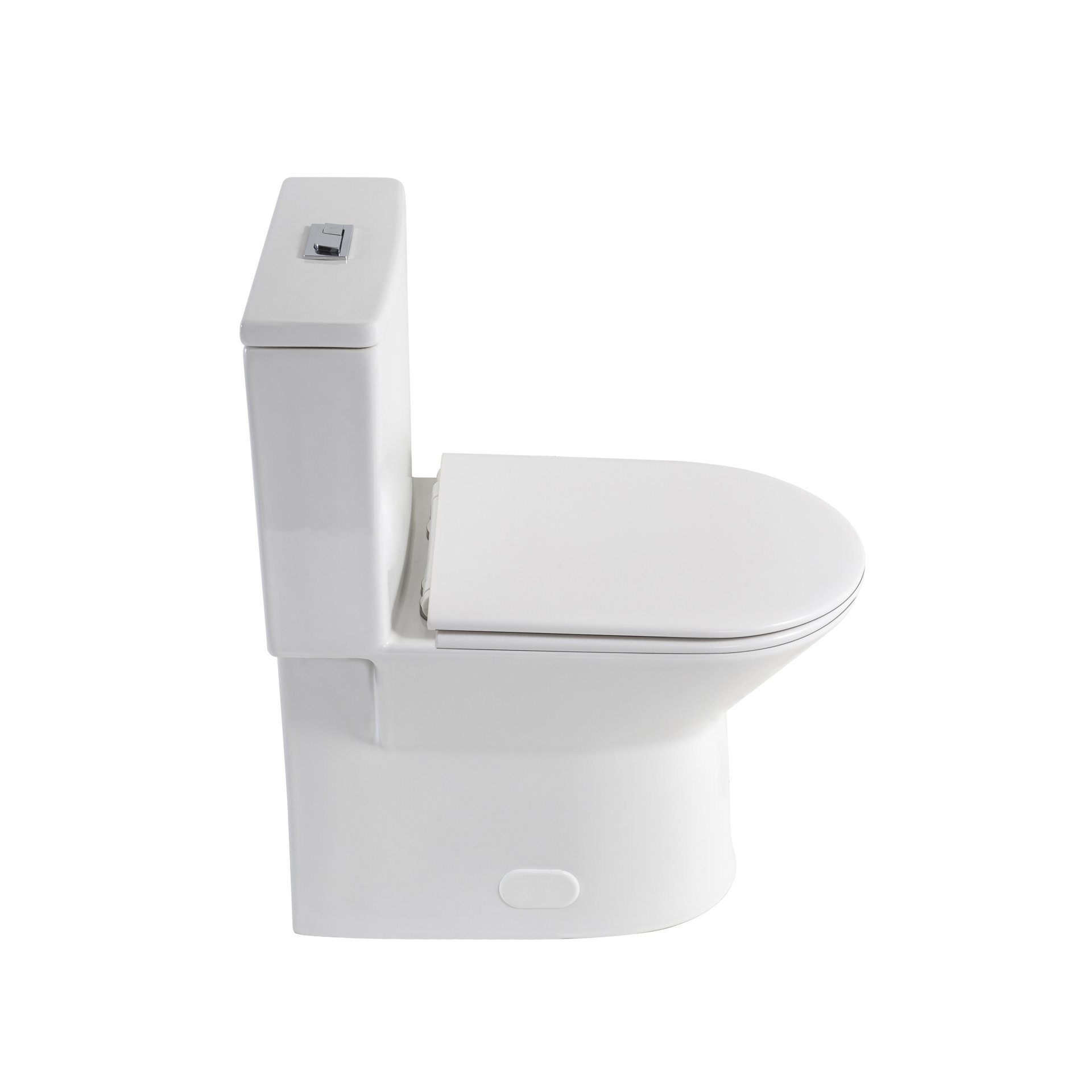 1 Piece Toilet With Dual Flush & Rimless Bowl - Glossy White - Image 19