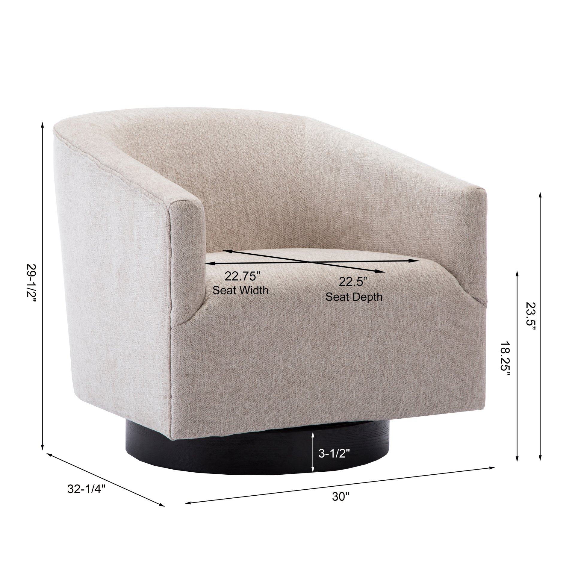 Garland - Swivel Chair - Natural - Image 3