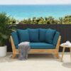Outdoor Expandable Daybed With Cushions - Teak - Image 2