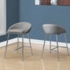 Swivel Stool Bar Height, Contemporary & Modern (Set of 2) - Gray - Image 5