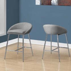 Swivel Stool Bar Height, Contemporary & Modern (Set of 2) - Gray