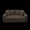 4 Seat Sofa, Deep Seat Couches With Soft Pillows And 3 Ottomans, Convertible Sofa Lounge Chair, For Living Room - Camel - Image 15