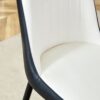 Modern 2 Tone Dining Chairs With Gold Decorated Legs Metal Legs, (Set of 4) - White / Black - Image 13