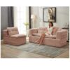 Multi Functional Sectional Sofa Bed With Independent Chaise Lounge And Functional Blanket - Pink - Image 19