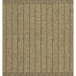 Earth - 5'3" X 7'3" Indoor, Outdoor Area Rug - Jute / Black