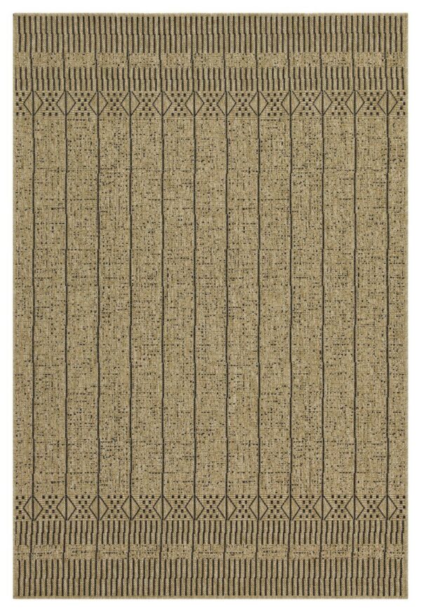 Earth - 5'3" X 7'3" Indoor, Outdoor Area Rug - Jute / Black