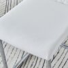 Modern Dining Chairs With Padded Seat Upholstered Chair With Metal Legs Design (Set of 6) - White - Image 4
