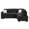 Sectional Pull-Out Sofa Bed L-Shaped Corner Sofa Couch With Storage Chaise, USB Ports, Power Sockets, Cup Holder For Living Room, Bedroom, Study - Black - Image 11