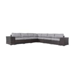 Outdoor Wicker Patio Sofa, Weather Resistant Wicker - Brown