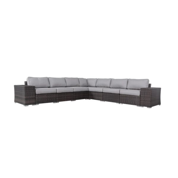Outdoor Wicker Patio Sofa, Weather Resistant Wicker - Brown