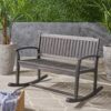 Baxter - Rocking Loveseat - Dark Gray - Image 6