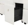 Modular L Shaped Convertible Sofa Bed With Pull Out Bed, Cup Holders & Storage - White - Image 24