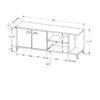 TV Stand, Console, Media Entertainment Center, Storage Cabinet, Contemporary And Modern - Gray - Image 4