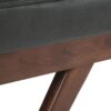 Pierce - Mid Century Ottoman Bench - Distressed Black - Image 5