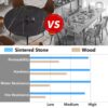 Modern Man-Made Stone Round Metal Dining Table-Position For 6 People - Black - Image 6