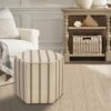 Ellen - Accent Ottoman Printed Stripe - Natural - Image 6