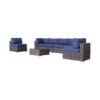 7 Piece Modular Outdoor Conversation Set With Cushions - Brown - Image 6