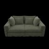 4 Seat Sofa, Deep Seat Couches With Soft Pillows And 2 Ottomans, Convertible Sofa Lounge Chair, For Living Room - Green - Image 22