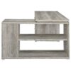 L Shape Computer Desk With Storage - Driftwood / Gray - Image 8