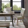 Dining Side Chair With Cushioned Seats And Backs (Set of 2) - Cream / Gray - Image 2