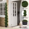 Topiary Bonsai Artificial Spiral Tree Plant Outdoor UV Resistant Plastic Boxwood - Green - Image 5
