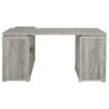 L Shape Computer Desk With Storage - Driftwood / Gray - Image 7