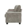 Modern 4 Seater Corduroy Sofa Couch With USB Ports, Hidden Storage Arms, And Flip Top Cup Holders - Brown - Brown - Image 10