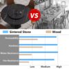 53.15" Round Modern Artificial Stone Carbon Steel Base Dining Table, Can Accommodate 6 People - Black / Gold - Image 8