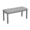 6 Pieces Kitchen Dining Set, Rectangular Wooden Dining Table With 4 Upholstered Chairs And A Bench, Dining Table Set For 6 People, Living Room, Home Bar And Kitchen - Gray - Image 10