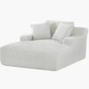 Cloudline - Oversized Chaise Lounge Chair In Soft Corduroy, Modern Comfy Couch With Full Foam Cushioning, Cozy Sleeper Sofabed For Living Room - Ivory - Image 2