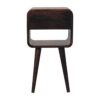 Mini Curved Nightstand With Lower Slot - Walnut - Image 7