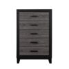 Soluto - King Bedroom Set Dark - Black / Gray - Image 10